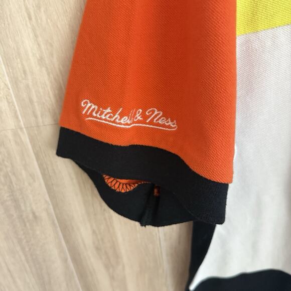 NWT Mitchell & Ness San Jose Clash Polo Shirt Men’s Sz Large Color Block Soccer - Picture 7 of 12